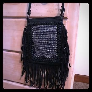 Steve Madden Swarovski crystal leather crossbody